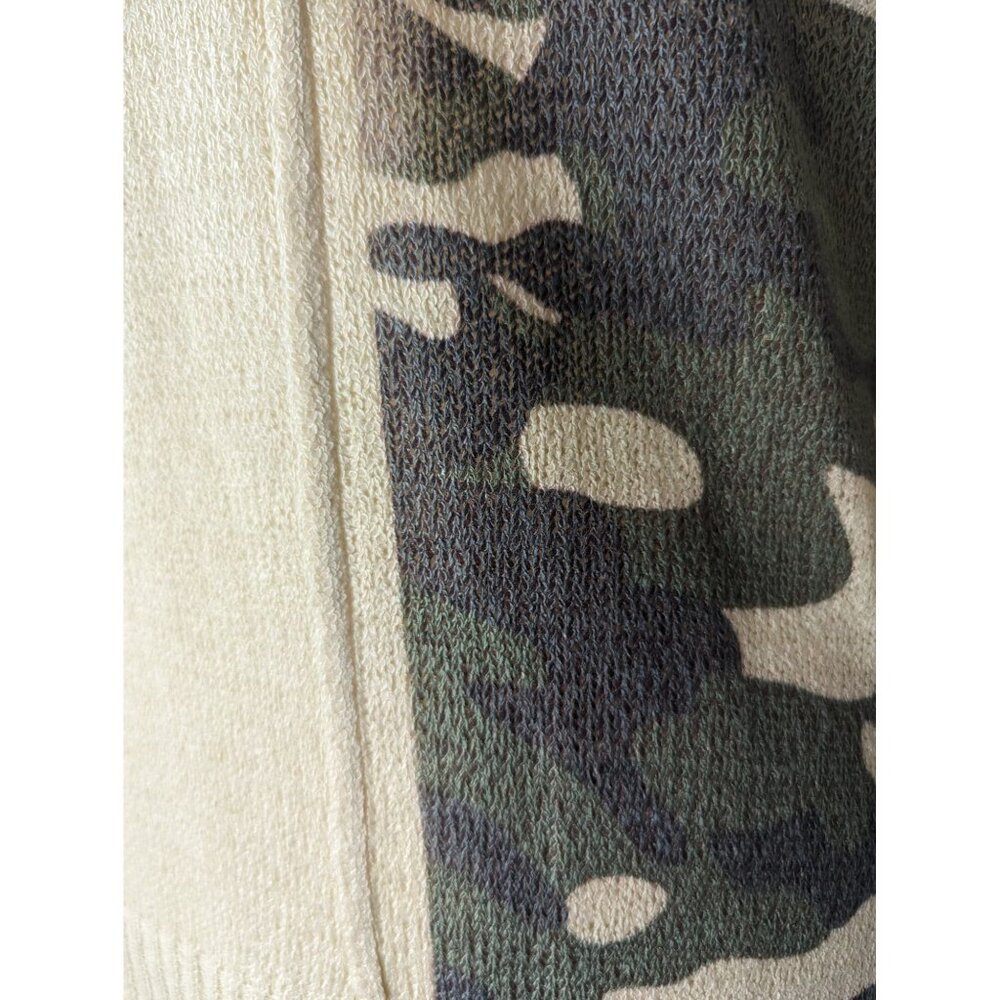 Time after Time‎ Oversized Camo & Cream Sweater Women's L Large - Picture 6 of 9
